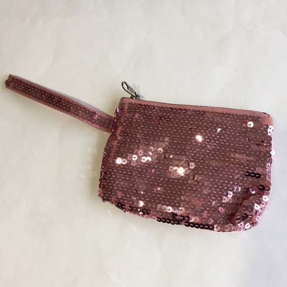 Pink Sequin Wristlet Wallet - Picture 7 of 7